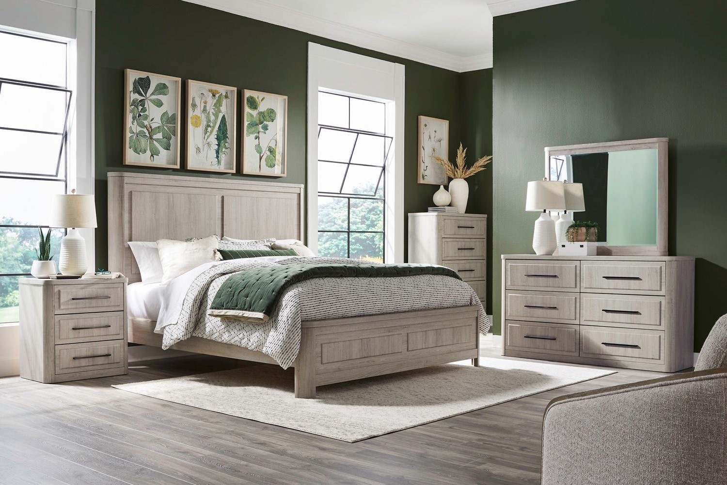 Modern Play Natural White Queen 5 Piece Bedroom Set