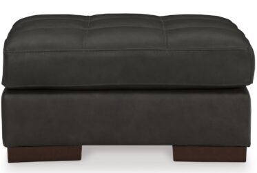 Luigi Thunder Leather Ottoman