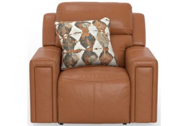 Arezzo Whiskey Leather Power Recliner