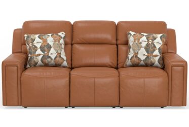 Arezzo Whiskey Leather Power Sofa