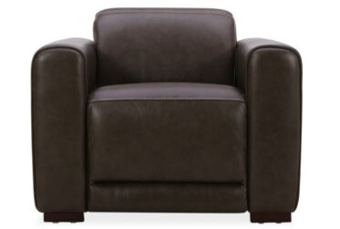 Deacon Charcoal Leather Power Recliner