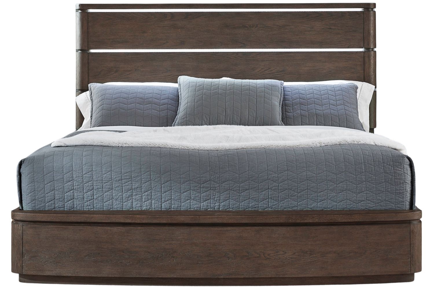 Cascade Falls Satin Espresso King Panel Bed