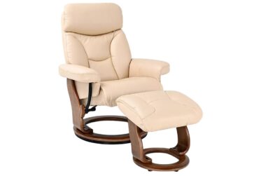 Emmie Khaki Reclining Chair With Ottoman