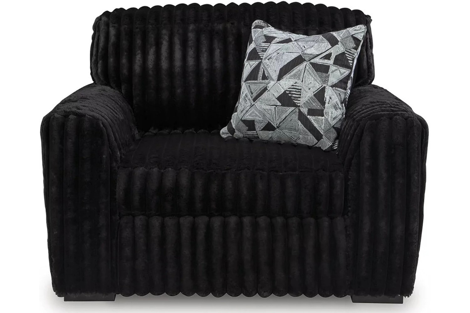 暗黒エンターテイメント　Mマック Midnight-Madness Onyx 3-Piece Sectional – Luna Furniture