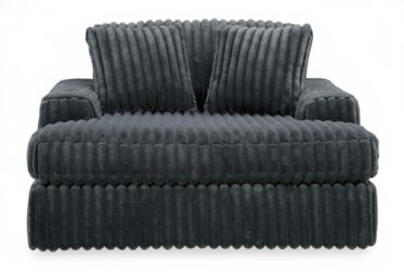 Midnight-Madness Gunmetal Oversized Chaise