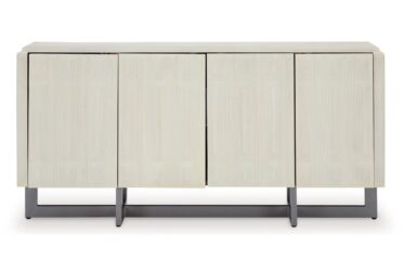 Ornawel Distressed White Accent Cabinet