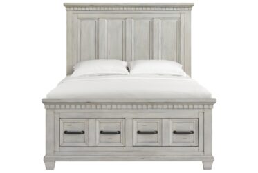 McCoy Antique White Queen Storage Bed