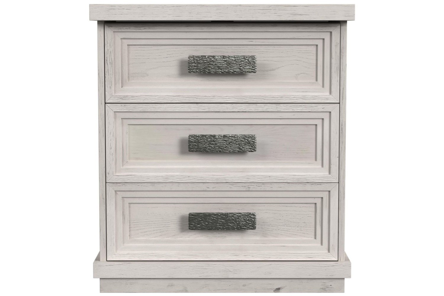 Avalanche Antique White 3-Drawere Nightstand With USB
