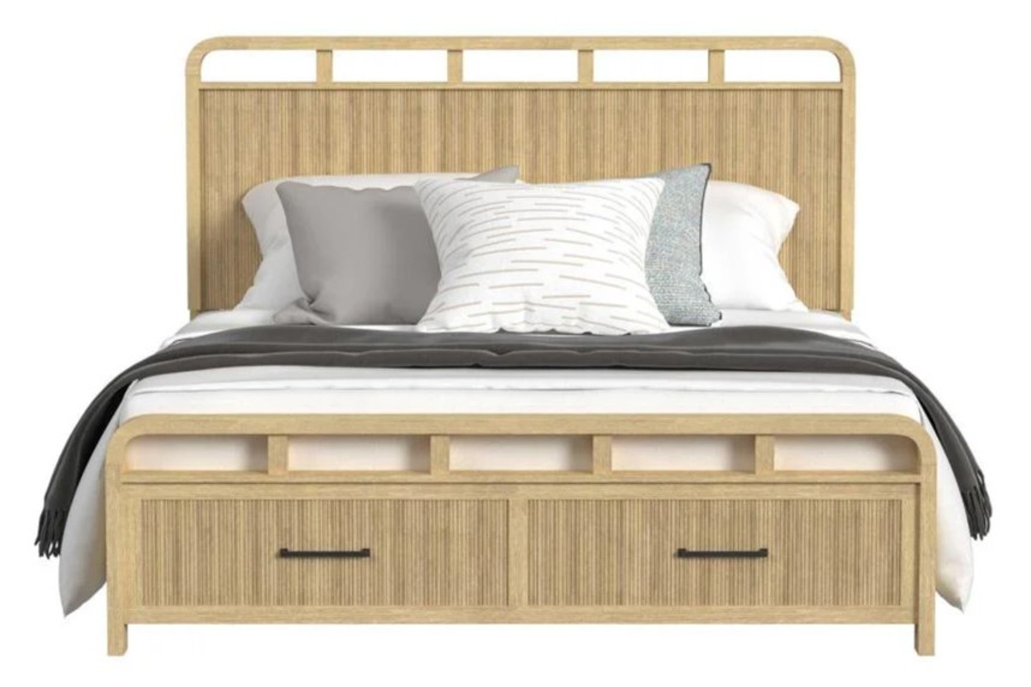 Ridgemont Natural King Panel Storage Bed
