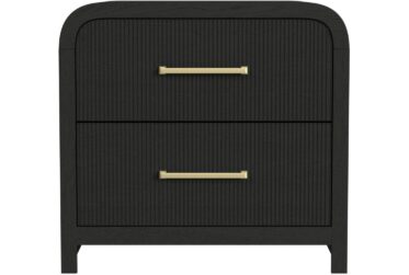 Ridgemont Black 2-Drawer Nightstand