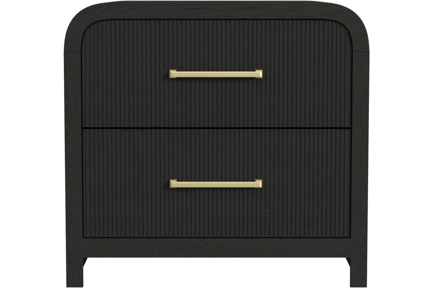 Ridgemont Black 2-Drawer Nightstand