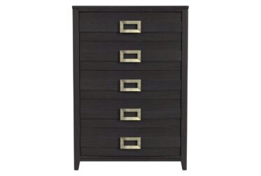Tobias Black 5-Drawer Chest