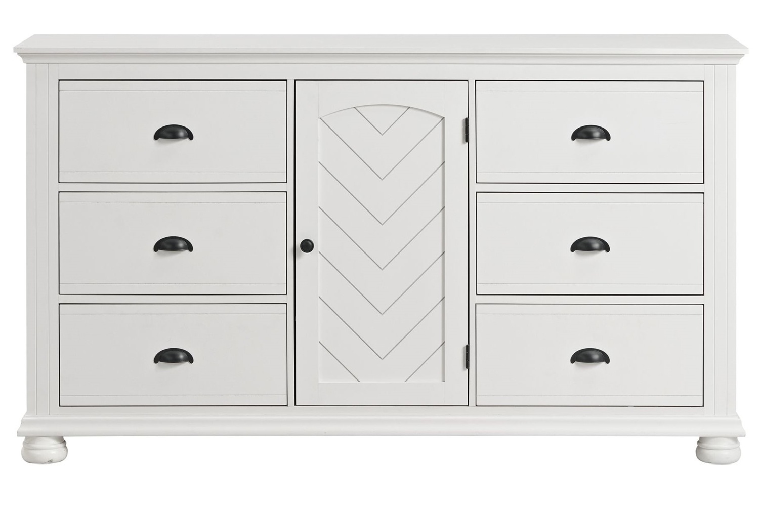 Kona White 6-Drawer Dresser