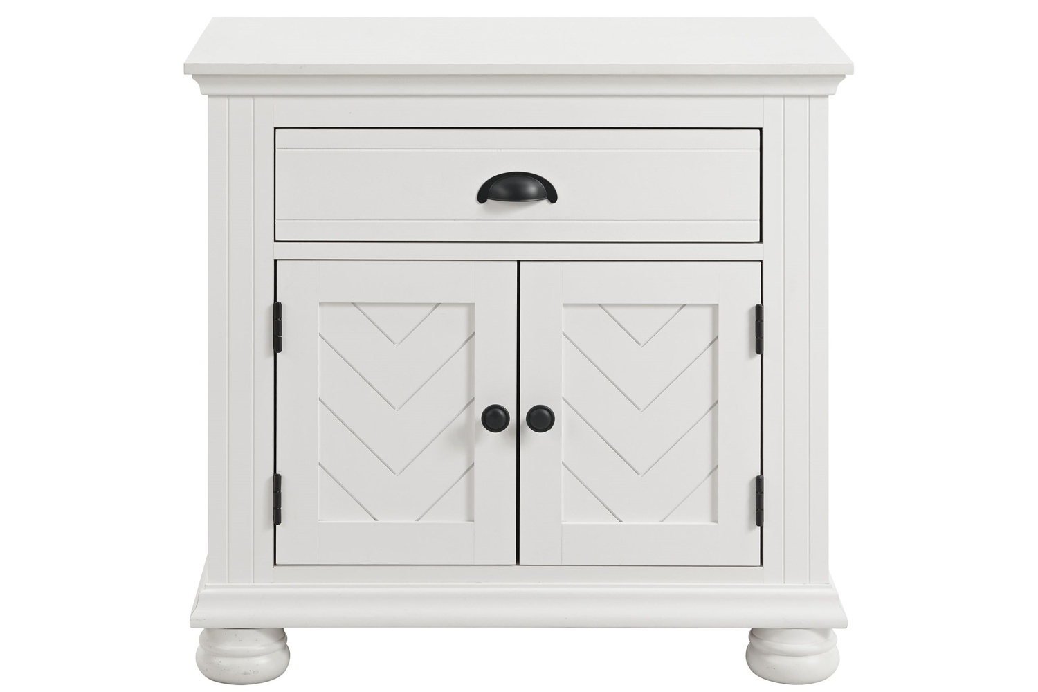 Kona White 2-Door Nightstand
