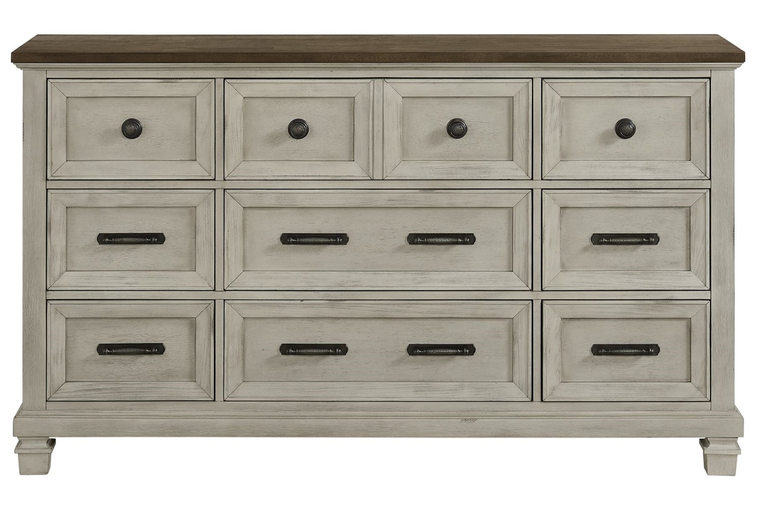 Farmington Washed Stone 9-Drawer Dresser
