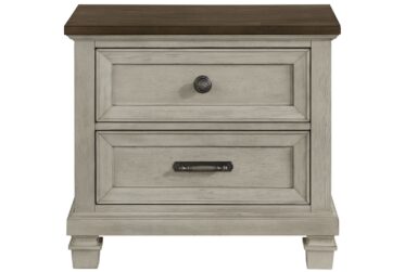 Farmington Washed Stone 2-Drawer Nightstand