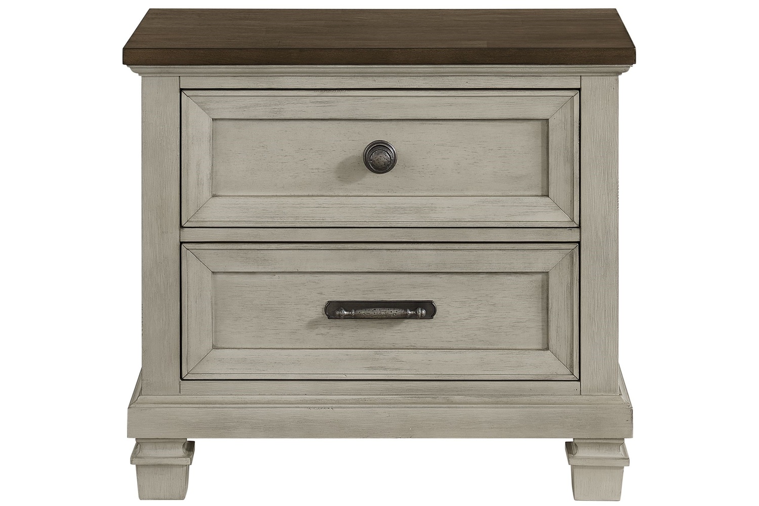 Farmington Washed Stone 2-Drawer Nightstand