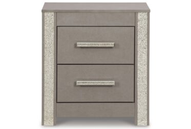 Surancha Gray 2-Drawer Nightstand