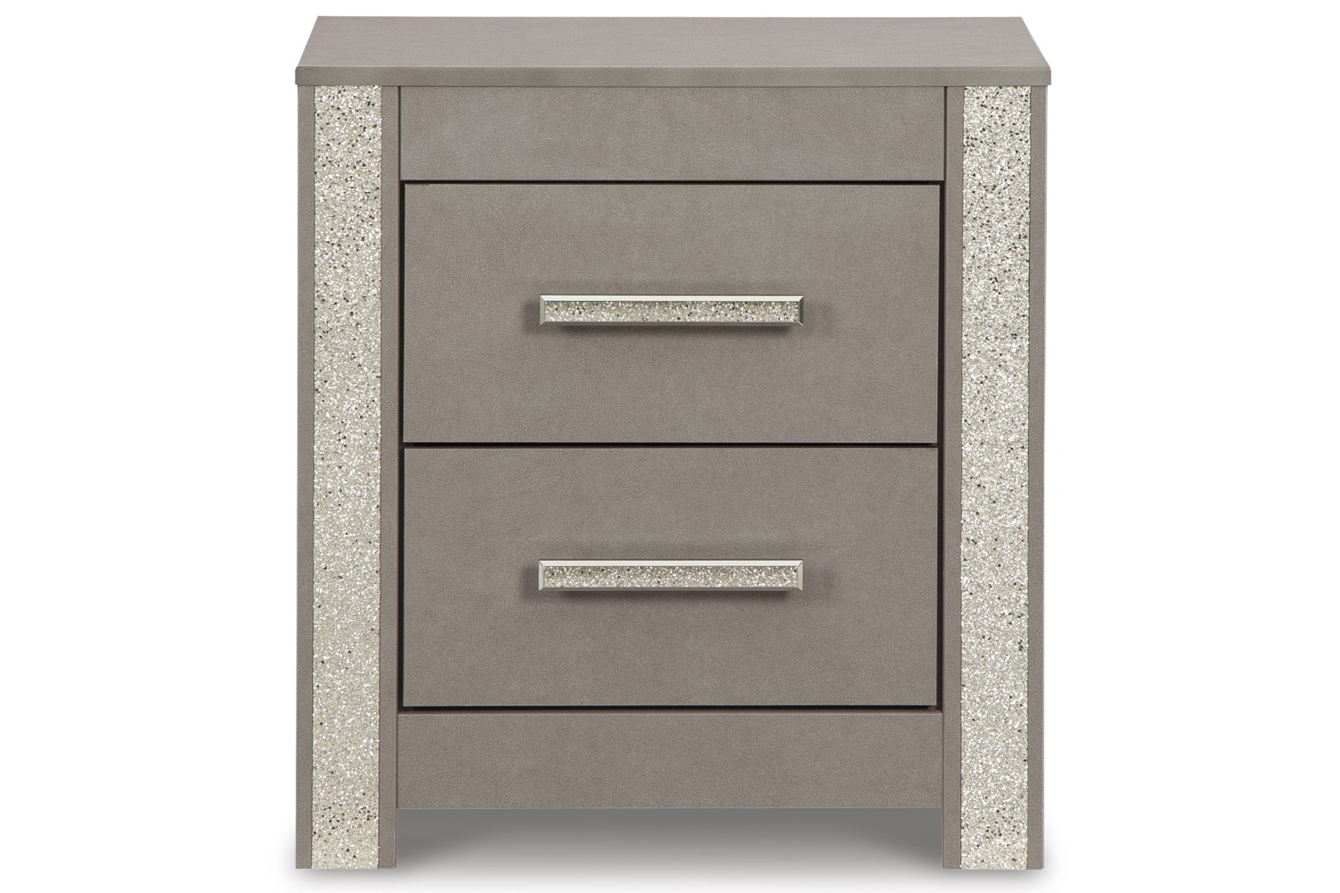 Surancha Gray 2-Drawer Nightstand
