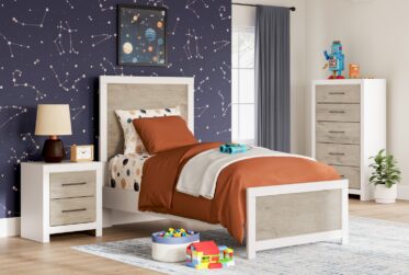 Charbitt Two-Tone Twin 4 Piece Bedroom Set