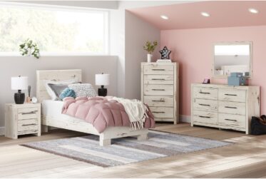 Lawroy Natural Twin 4 Piece Bedroom Set