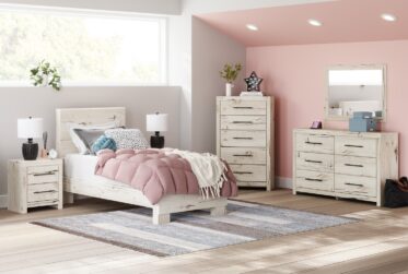 Lawroy Natural Twin 5 Piece Bedroom Set