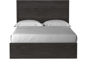 Belachime Charcoal Queen Panel Bed