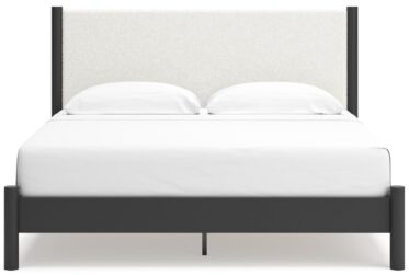 Cadmori Black Queen Upholstered Bed