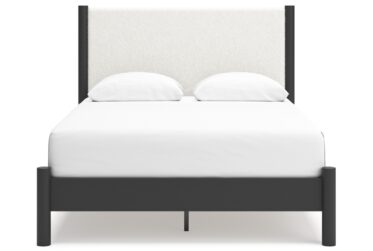 Cadmori Black Twin Upholstered Bed