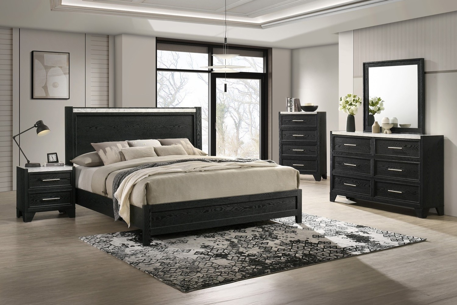 Lamar King Panel 5 Piece Bedroom Set