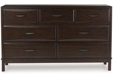 Vanmore Dark Brown 7-Drawer Dresser