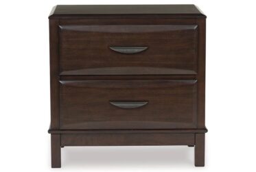Vanmore Dark Brown 2-Drawer Nightstand
