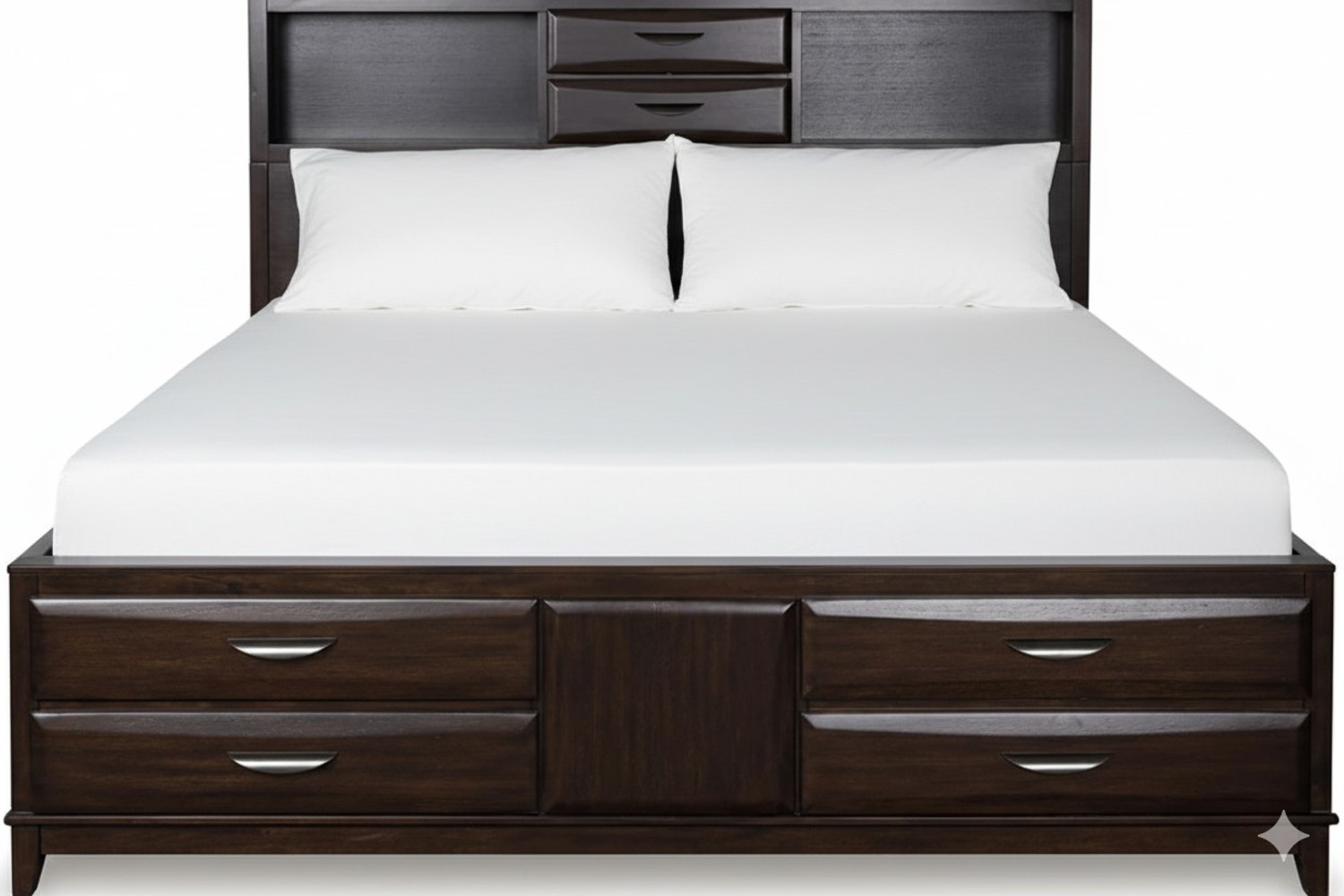 Vanmore Dark Brown King Storage Bed