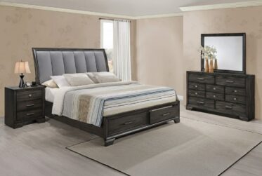 Jaymes Dark Queen Platform Storage 4 Piece Bedroom Set