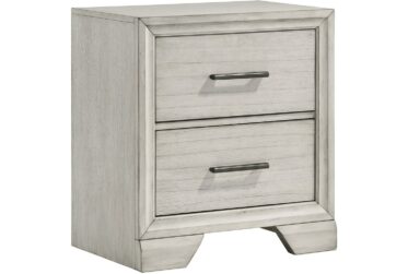 Jaymes White Mist 2-Drawer Nightstand