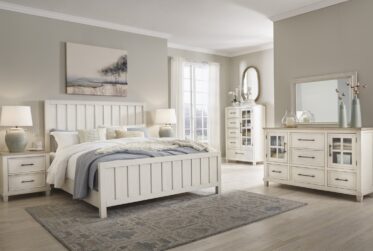 Shaybrock Antique White King 5 Piece Bedroom Set