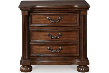 Lavinton Brown 3-Drawer Nightstand