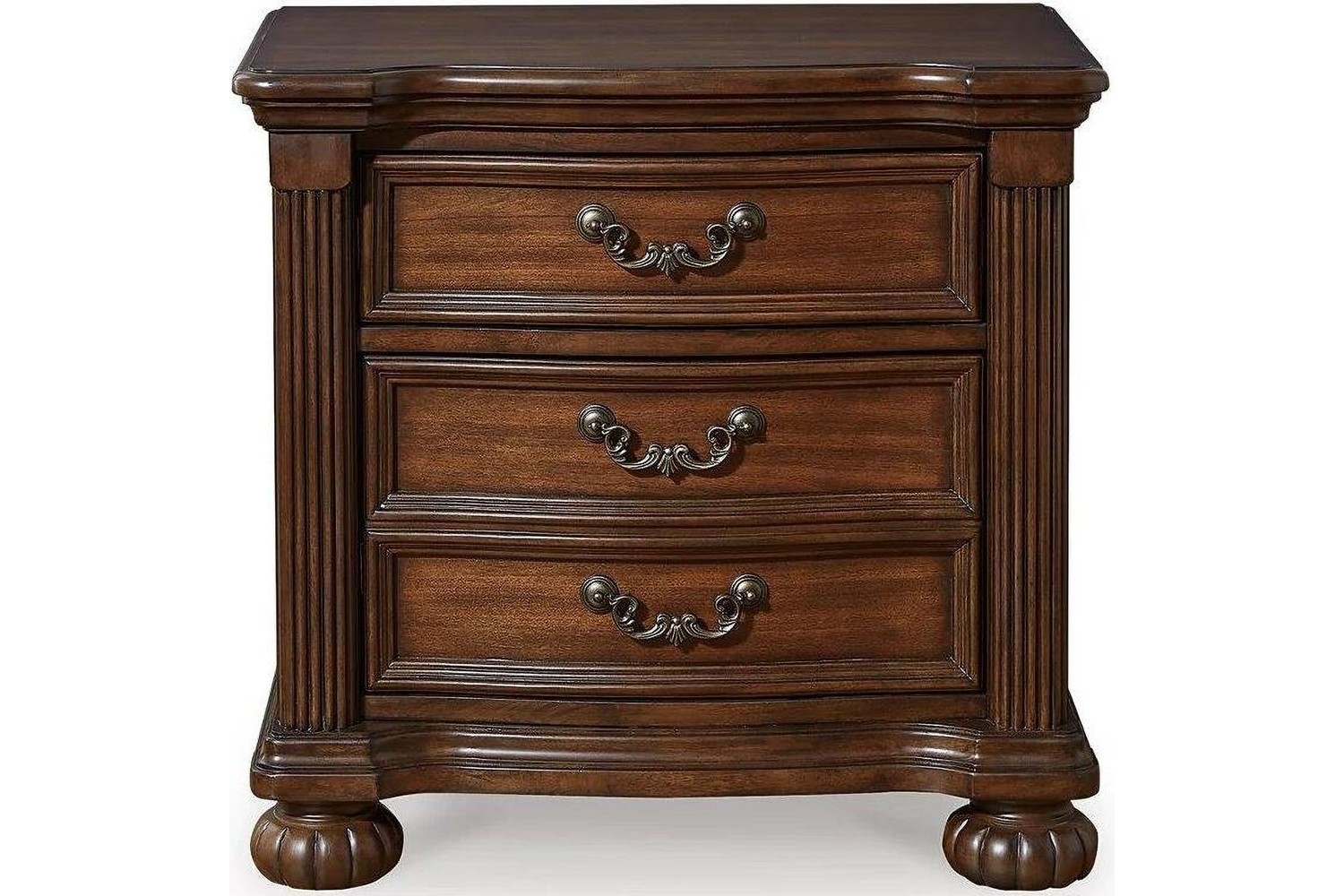 Lavinton Brown 3-Drawer Nightstand