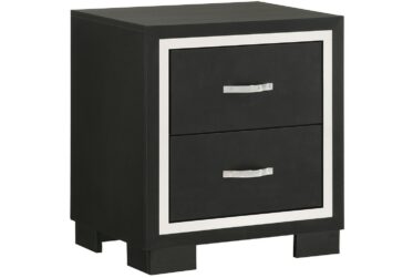 Gennro Black Nightstand