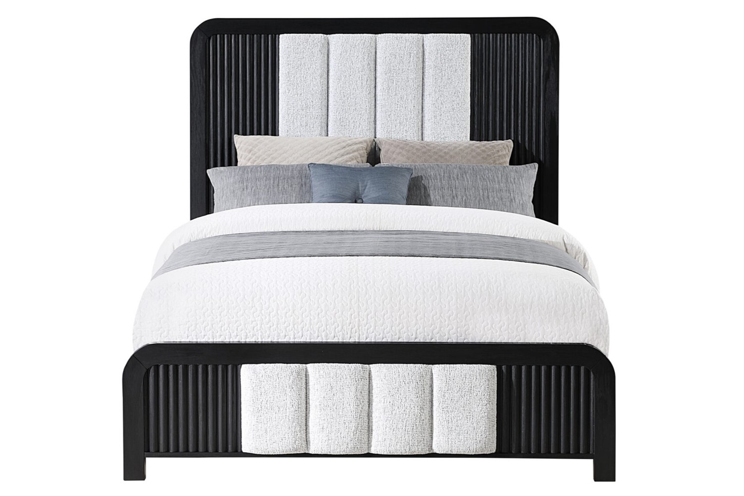 Beckett White/Black Queen Bed