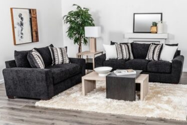 Zazie Onyx 2 Piece Sofa & Loveseat Set