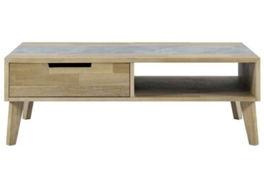 Calgary Gray Sintered Stone Inlay Coffee Table