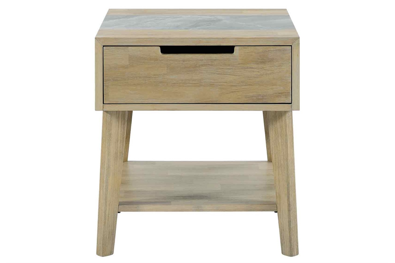 Calgary Gray Sintered Stone Inlay End Table