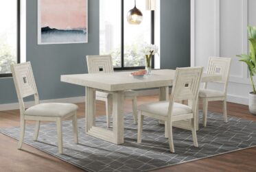 Avalanche Antique White 5 Piece Dining Set