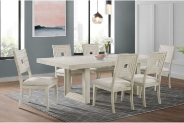 Avalanche Antique White 7 Piece Dining Set