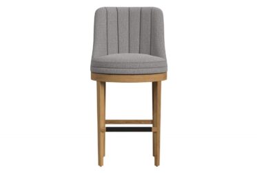 Carmen Light Gray Swivel Bar Stool