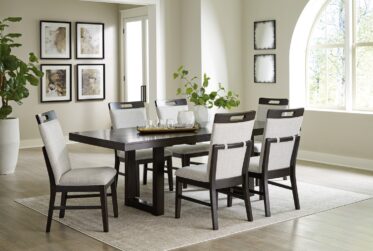 Neymorton Upholstered 7 Piece Dining Set