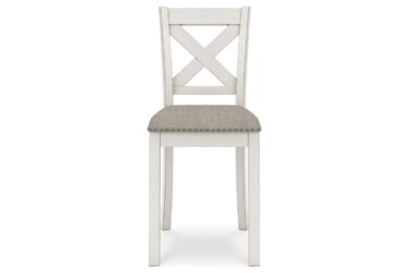 Robbinsdale Antique White Upholstered Barstool
