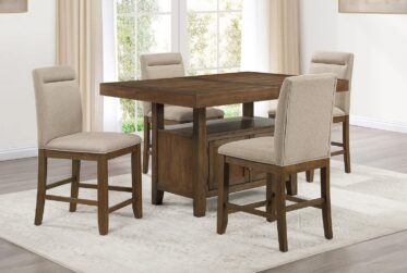 Garland Brown Counter Height 5 Piece Dining Set