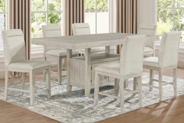 Garland White Counter Height 7 Piece Dining Set